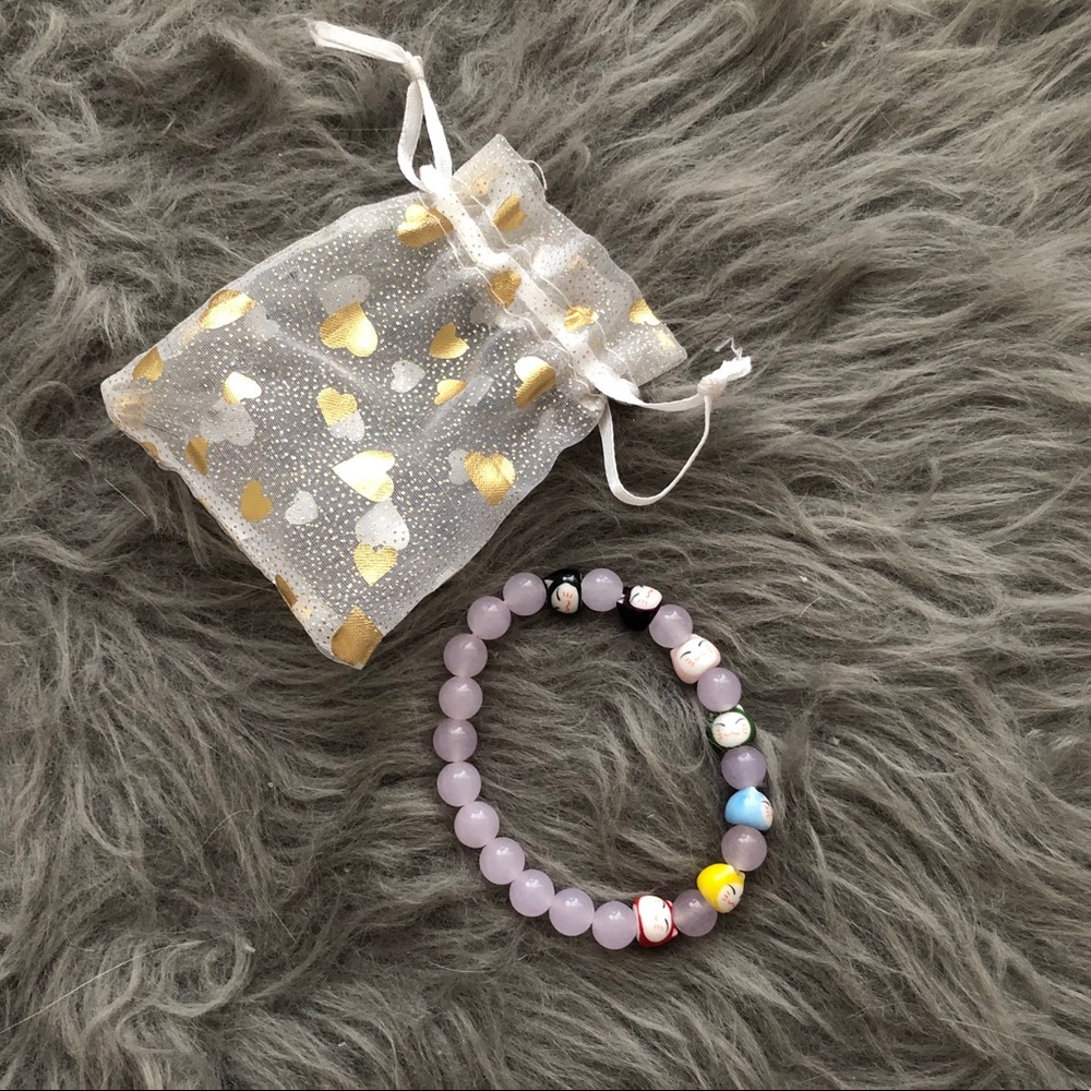 Cute Light Purple Cat Bracelet